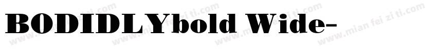 BODIDLYbold Wide字体转换